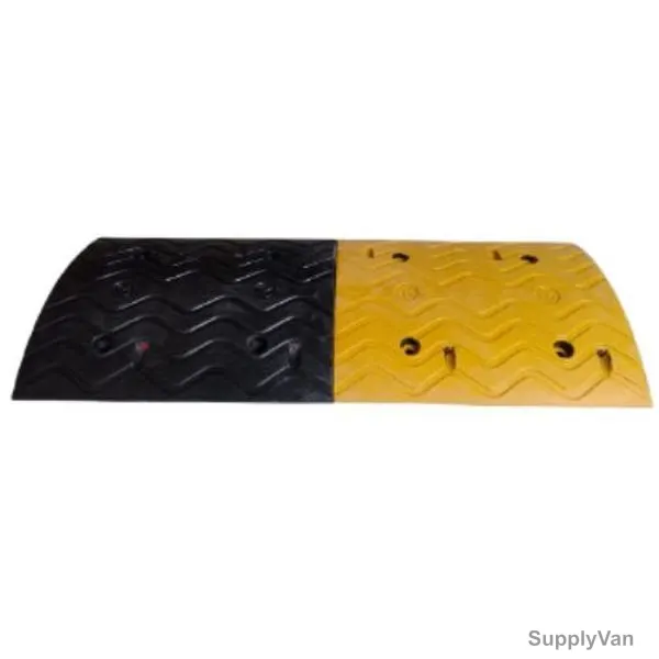 Speed Hump, Rubber, 50MM Height x 350MM Width x 1 Mtr Length, Yellow/Black — image 1