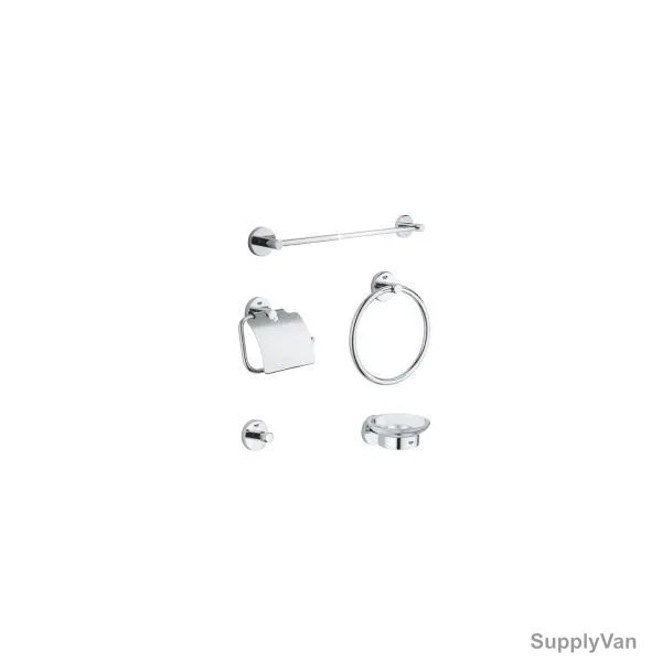 Grohe 5 in 1 Bathroom Accessories Set, 40344000, Essentials, Chrome Plated, 5 Pcs/Set — image 1