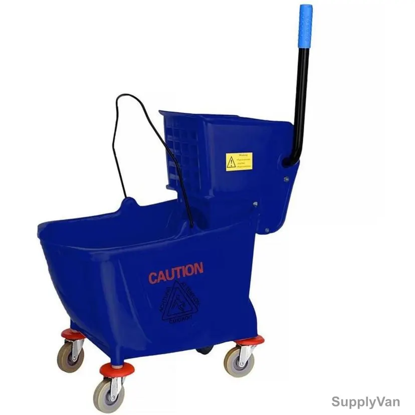 Akc Heavy Duty Mop Bucket With Deluxe Wringer, BT03B, Plastic, 32 Ltrs, Blue — image 1