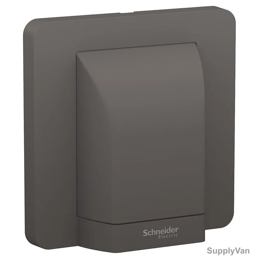 Schneider Electric Fused Connection Unit, E83554-DG, AvatarOn, 1 Gang, 45A, 250VAC, Dark Grey