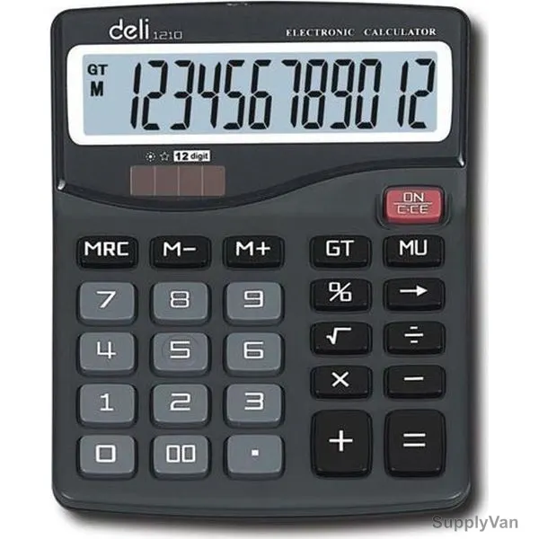Deli Calculator, E1210, 12 Digits, Black