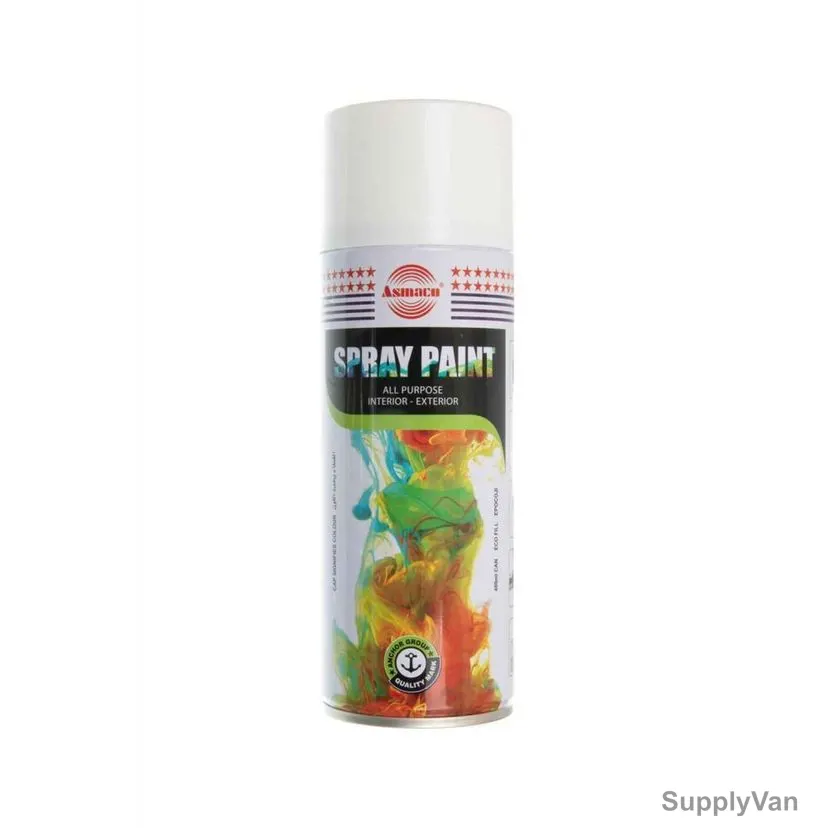 Asmaco All Purpose Spray Paint, 400ML, White