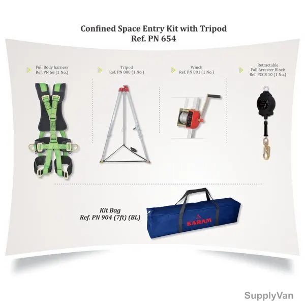 Karam Confined Space Entry Kit, PN654, 5PCS