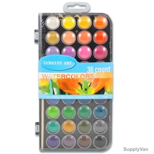 Sargent Art Watercolor Cake Set, SA23-8436, Supreme Series, 36 Pcs/Set