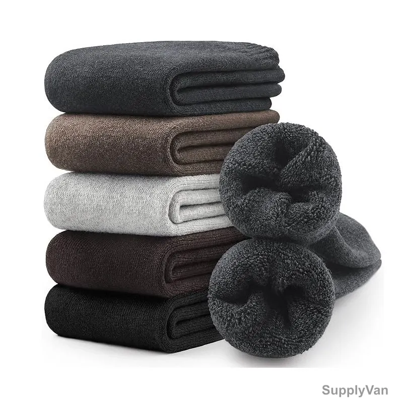 Ybaier Merino Wool Socks, Solid, 5 Pair/Pack — image 1