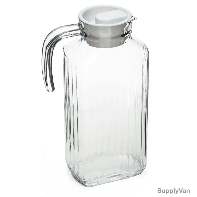 Taliona Waves Pattern Jug, Glass, 1.7 Ltrs Capacity, Clear