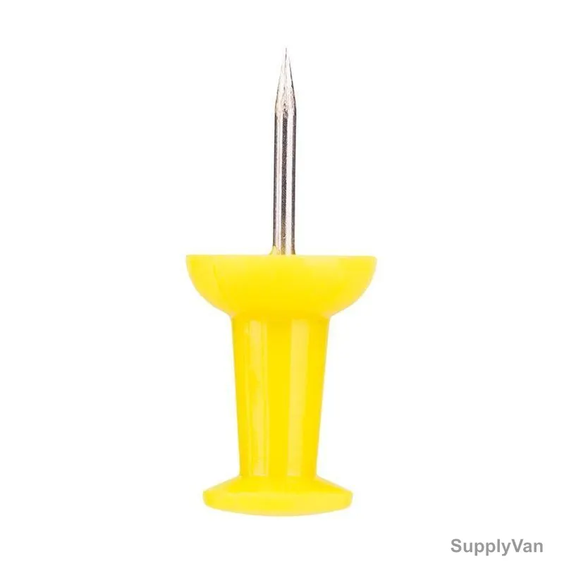 Deli Push Pin, E0021, 10MM, Yellow, PK35