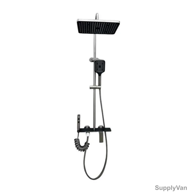 Novex Rain Shower Set, NSS-8010-GMG, Brass, 30CM Head Dia, Metallic Grey — image 1