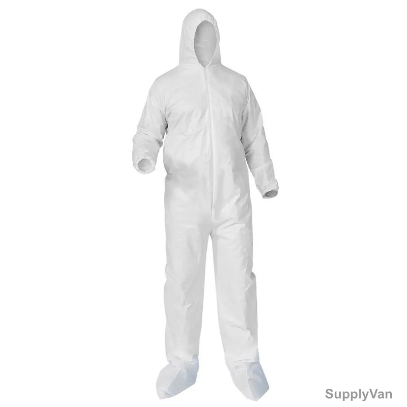 American Safety Microporous Protective Coverall, MP-1111, 60 GSM, XXL, White — image 1