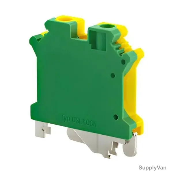Rail Mounting Connector, 6MM, Yellow/Green, 50 Pcs/Pack