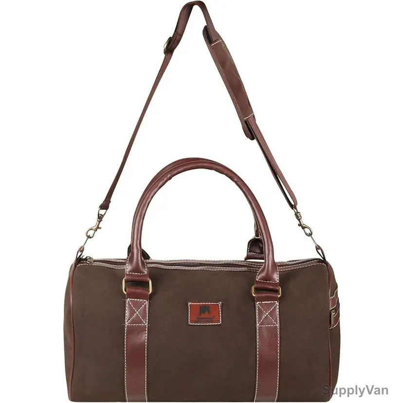 Mounthood Duffle Tote Bag, PU Leather, 29 Ltrs, Brown — image 1