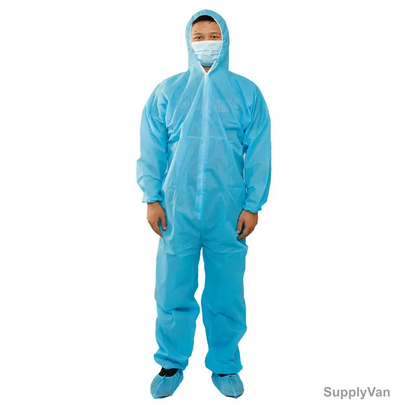 Empiral Disposable Coverall, E107052902, Non Woven Polypropylene, M, Blue — image 1