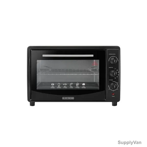 Black and Decker Double Glass Toaster Oven With Rotisserie, TRO45RDG-B5, 1800W, 45 Ltrs, Black — image 1