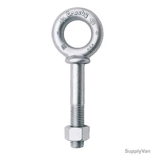 Crosby Shoulder Nut Eye Bolt, 1045318, G-277, 1 Inch Shank Dia x 9 Inch Shank Length, 13300 Lbs WLL