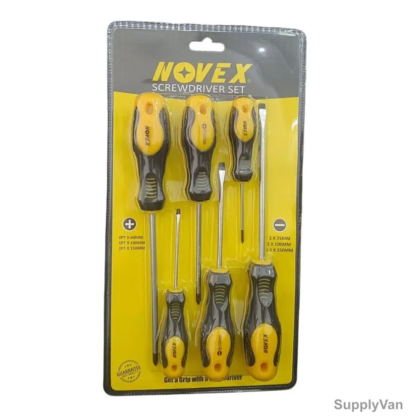 Novex Magnetic Screwdriver Set, NHT-SDS-6, Carbon Steel, 6 Pcs/Pack — image 1