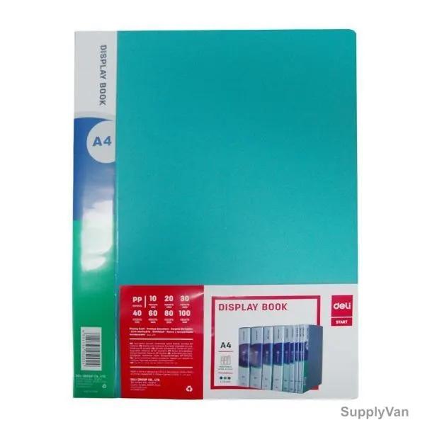 Deli Display File, E5002, 20 Pockets, Green