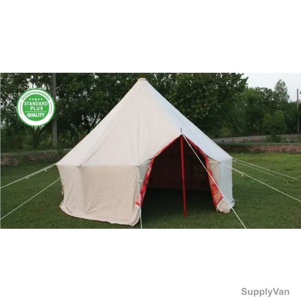 Family Round Tent, AMT-107, Iron Stick, 4 x 4 Yards, White