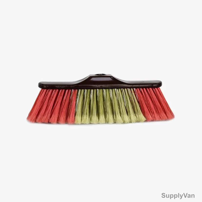 Akc Soft Broom With Stick, SB02-BH01, Plastic, 5CM Width x 27CM Length, Multicolor, 12 Pcs/Pack