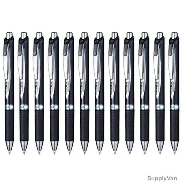 Pentel Energel Permanent Gel Roller Pen, PE-BLP77-AX, 0.7MM Tip, Black, 12 Pcs/Pack