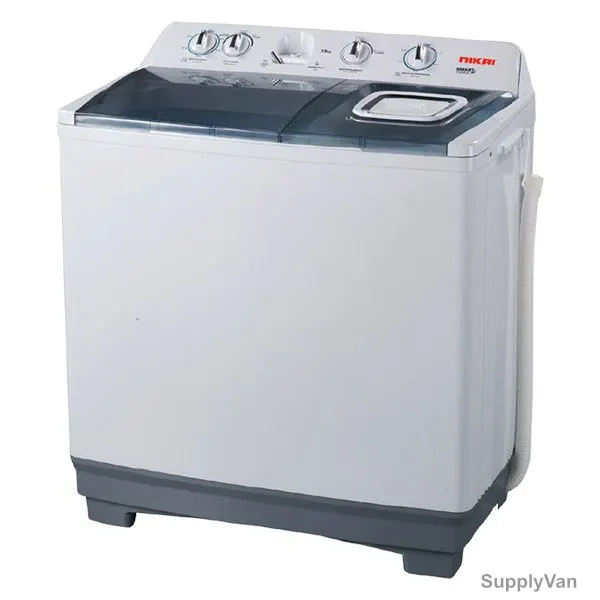 Nikai Top Load Washing Machine, NWM1501SPN5, Semi Automatic, 15 Kg, Grey/White