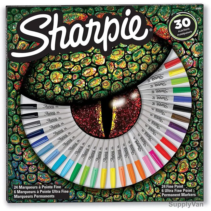 Sharpie Lizard Permanent Marker, SP-2061127, 0.5MM Tip Size, Assorted Colors, 30 Pcs/Set — image 1