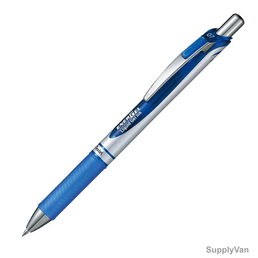 Pentel Energel Retractable Gel Roller Pen, PE-BL77-02C, 0.7MM Tip, Blue, 2 Pcs/Pack