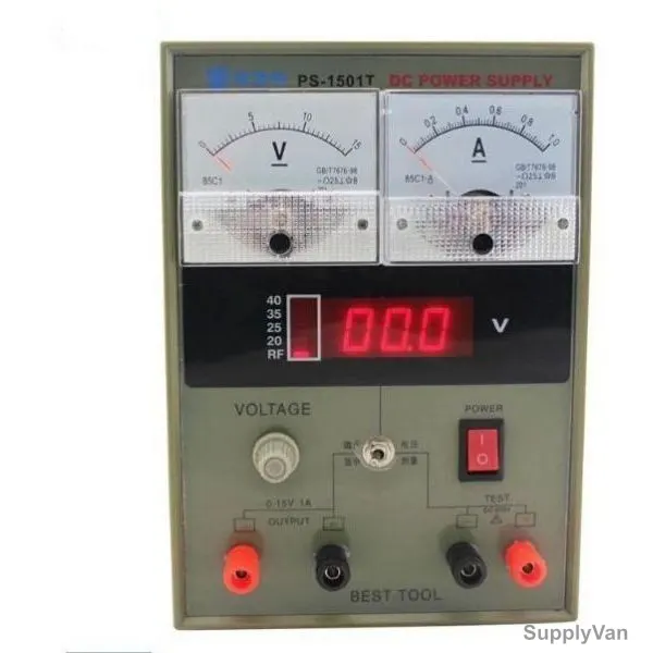DC Regulated Power Supply, PS-1501T, 15V, Grey