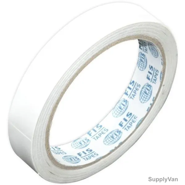 FIS Double Sided Tape, FSTA3/4X15DS, 3/4 inch x 15 Yard, White