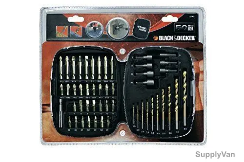 Black and Decker Drilling and Screwdriving Bit Set, A7093-XJ, 50Pcs