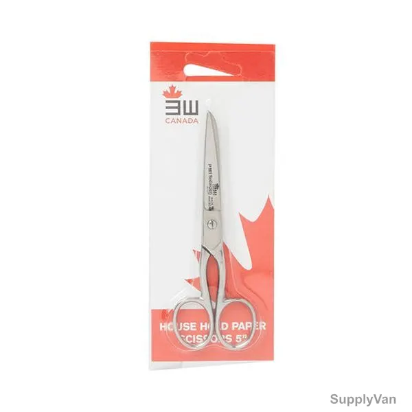 3W Household Paper Scissor, 3W11-1101-5, Stainless Steel, 5 Inch, Silver — image 1