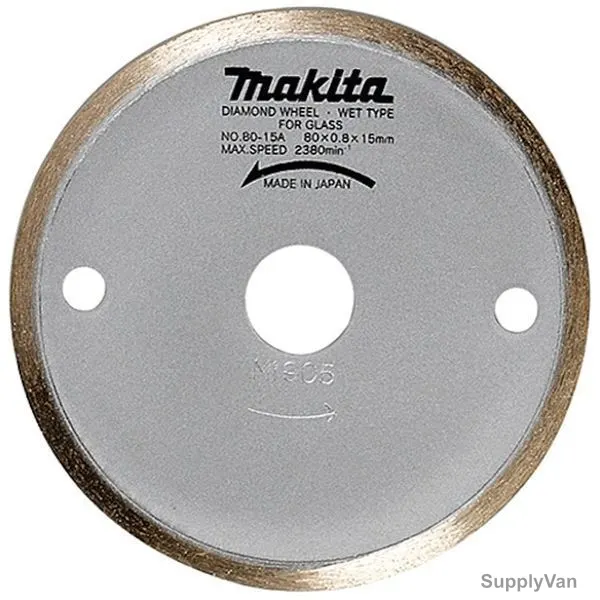 Makita Continuous Rim Diamond Blade, 792296-4, Wet, 80MM, Silver