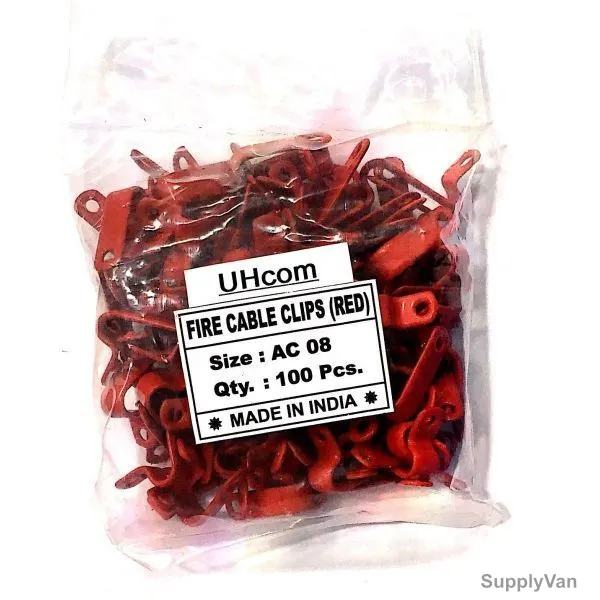 Uhcom Fire Cable Saddle Clip, 8MM, 100 Pcs/Pack — image 1