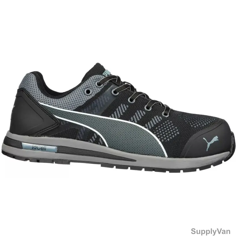 Puma Elevate Knit Low Ankle Safety Shoes, 643160, S1P-ESD-HRO-SRC, Size40, Black — image 1
