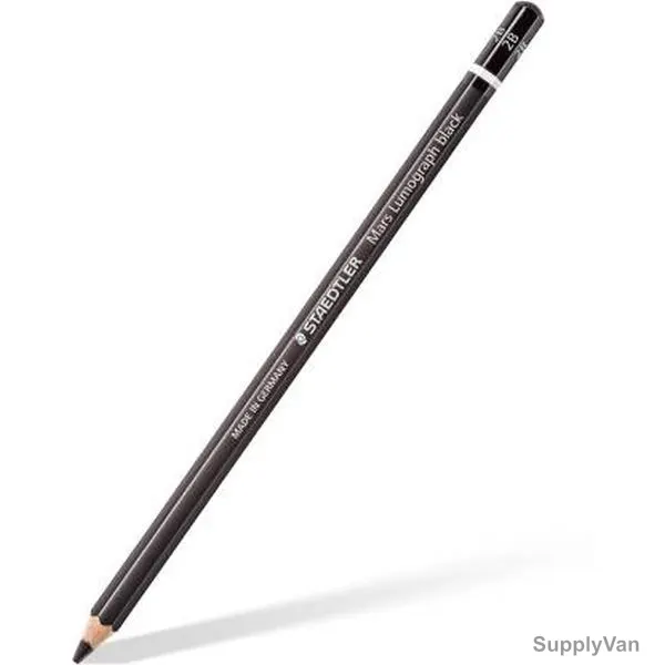 Staedtler Mars Lumograph Pencil, ST-100-B, 2.0MM Tip Size, Black, 12 Pcs/Pack