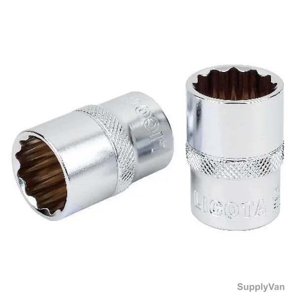 Licota Flank Socket, F4014, F4 Series, 12 Point, 1/2 Inch Drive Size, 14MM
