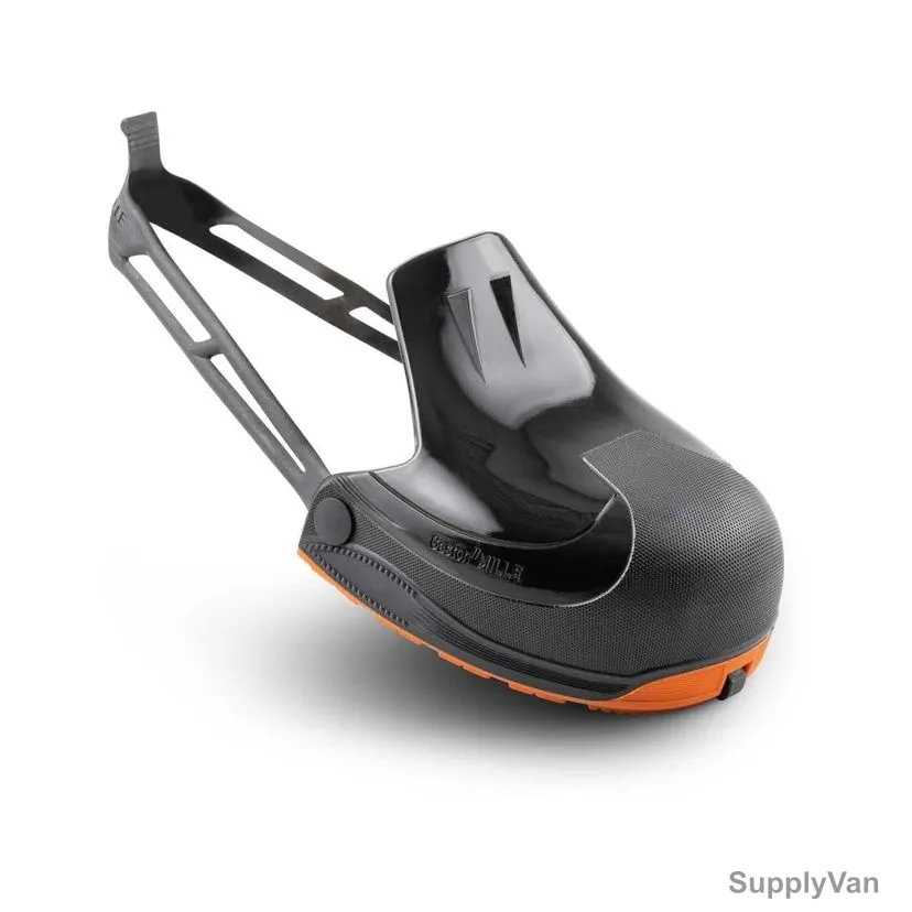Gaston Mille Safety Overshoes With Composite Toe Cap, Rubber, M, Black/Orange — image 1