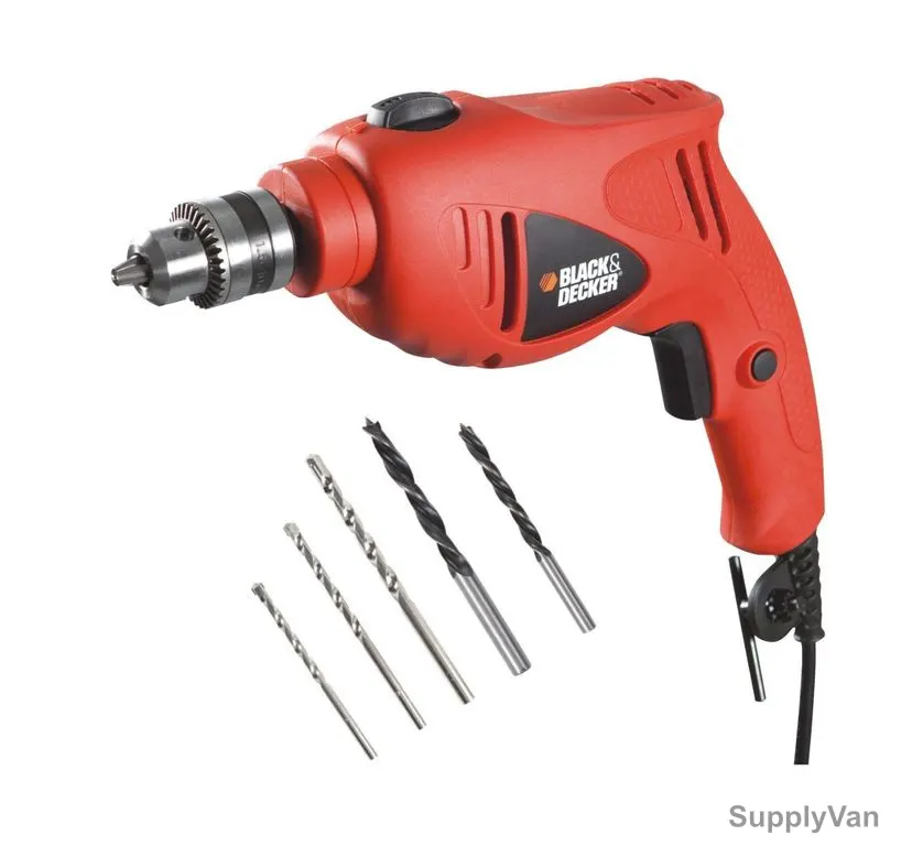 Black and Decker Variable Speed Hammer Drill Kit, HD5010VA5-B5, 500W