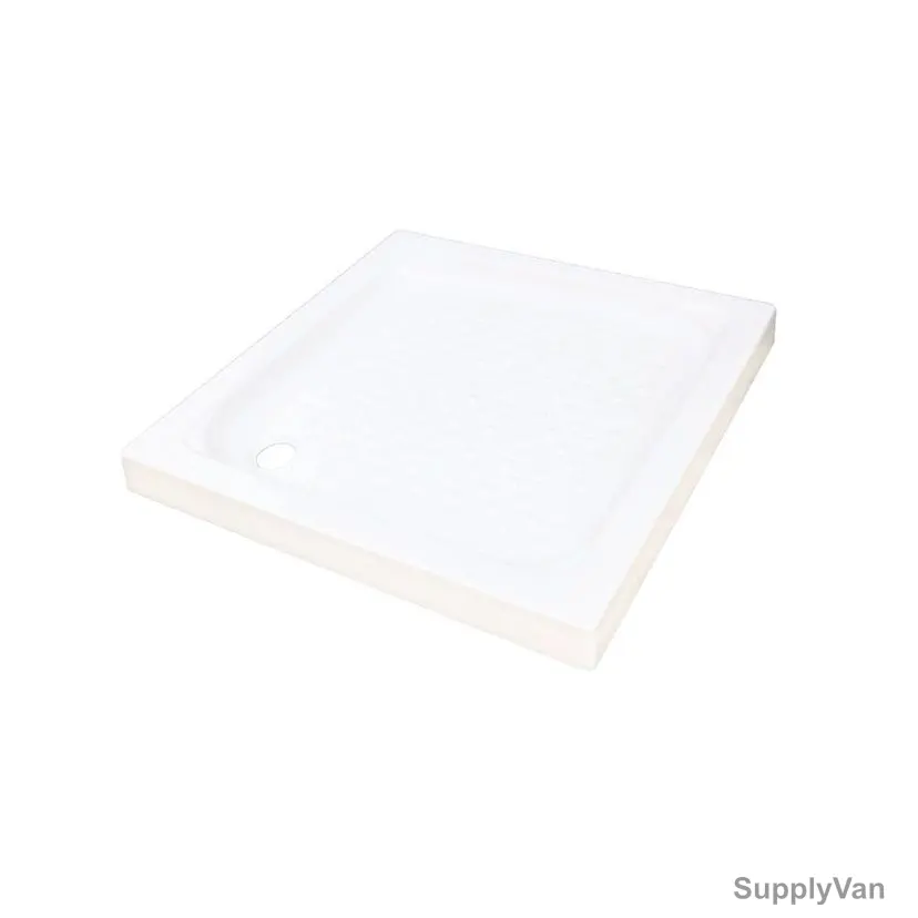 Milano Square Shower Tray, Ceramic, 90 x 90CM, White