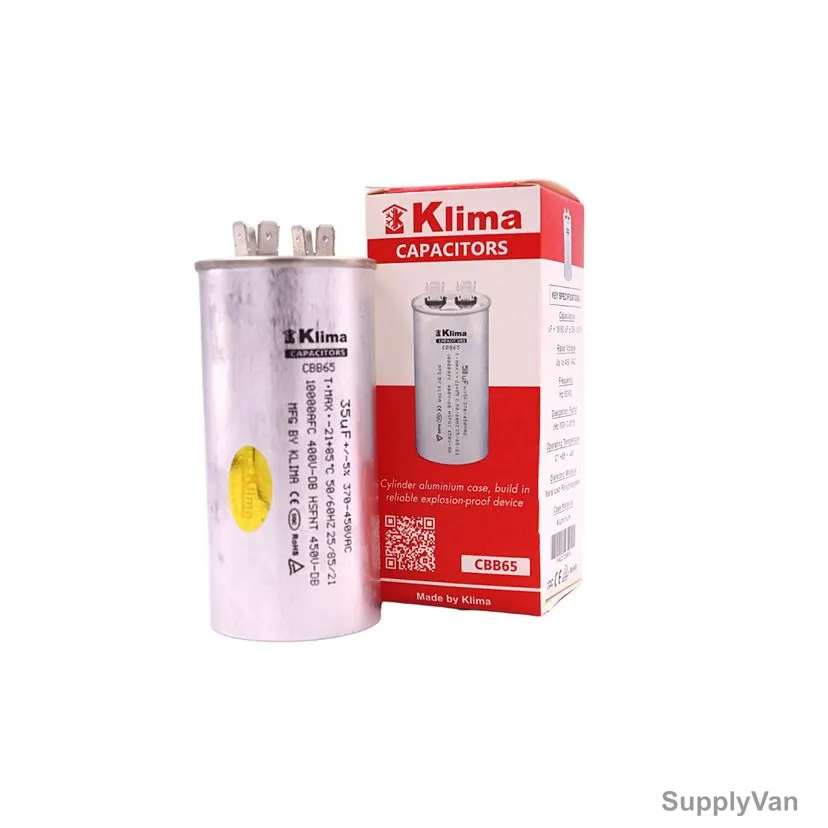 Klima Capacitor, CBB65, 35UF, 370-450VAC