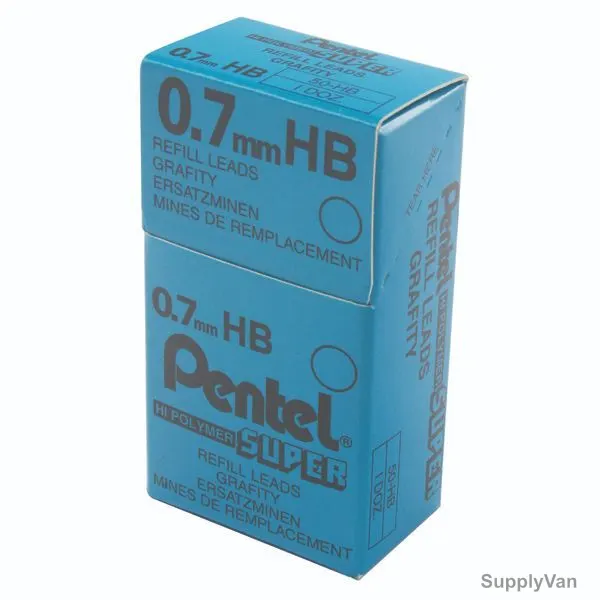 Pentel Hi-Polymer Pencil Lead, PE-50-HB, 0.7MM, 12 Pcs/Pack