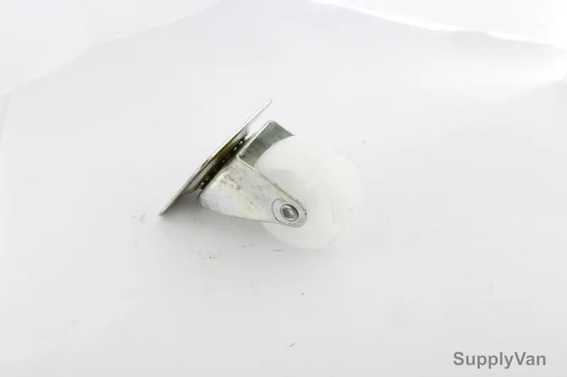 Caster Wheel Rubber with Plate, SAF-68, Nylon Finish, Silver Colour