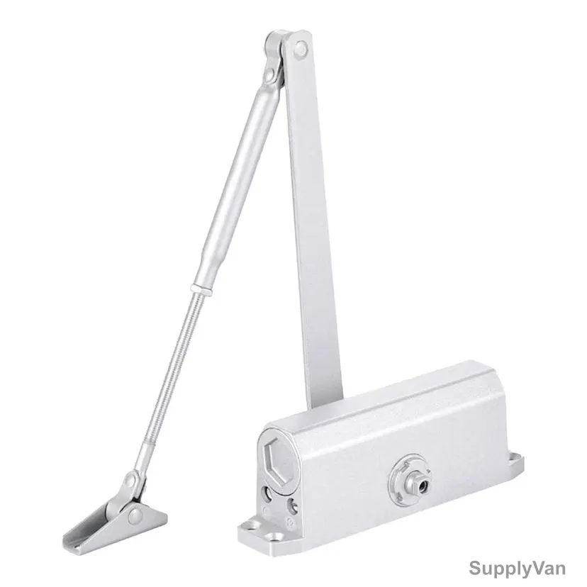 Dorfit Door Closer, DT66, Aluminum Alloy, 600-900MM Door Width, 45-65 Kg Weight Capacity, Silver — image 1