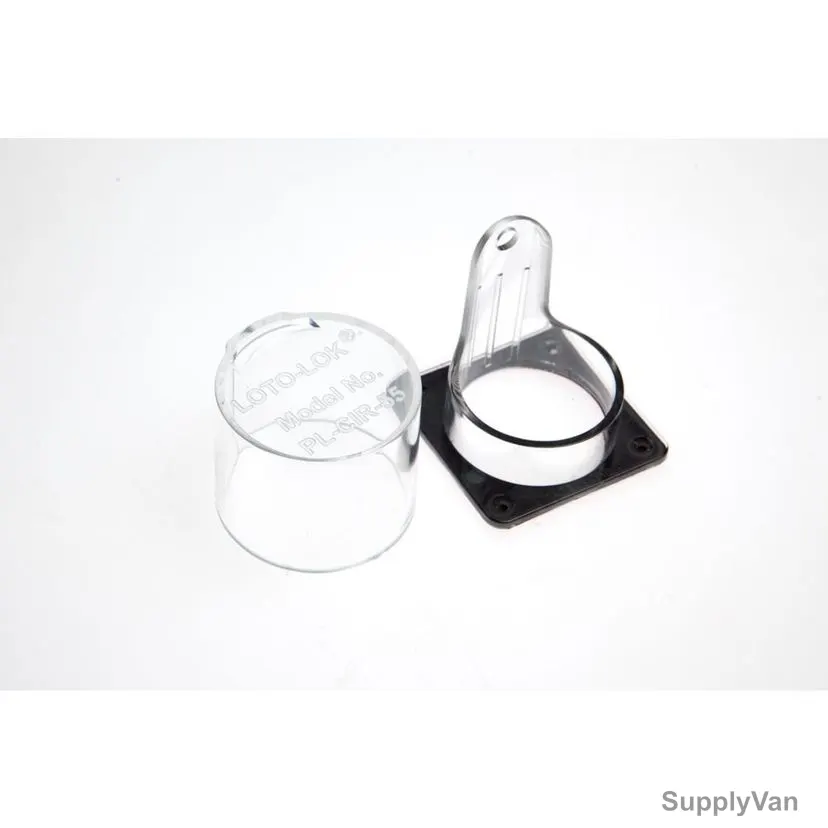Loto-Lok Push Button Panel Lockout, PL-CIR-55, Polycarbonate, 55MM, Clear