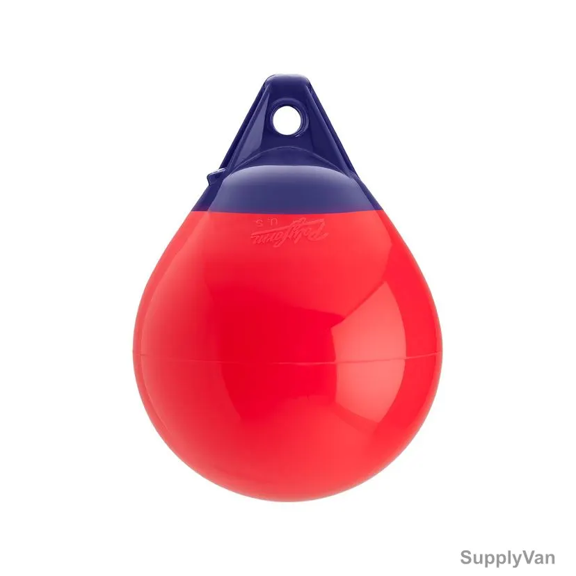 Polyform Buoy, A-1, A Series, Vinyl, 11 Inch Dia x 15 Inch Length, Red — image 1