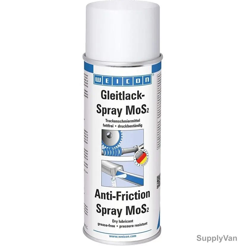 Weicon Anti-Friction MoS2 Spray, 11539400, Anthracite Black, 400ML — image 1