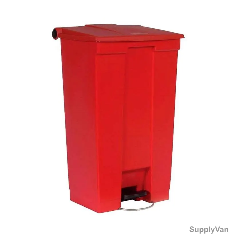Ek Garbage Bin With Pedal, GC05R-87, Plastic, 87 Ltrs, Red