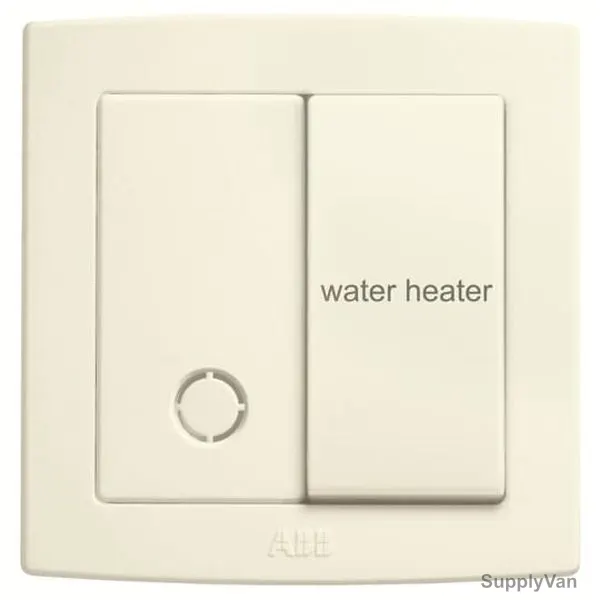 ABB DP Switch With 'Water Heater' Mark, AC120WH-82, Concept BS, 1 Gang, 1 Way, 250V, 20A, Ivory White
