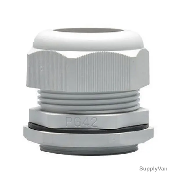 PVC Gland, PG-42, 54MM Outer Dia, 30-38MM Cable Size, White, 20 Pcs/Pack