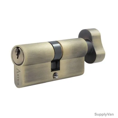 Artica Cylindrical Lock W/ Key, EPC70NKT-PB, 70MM, Brass