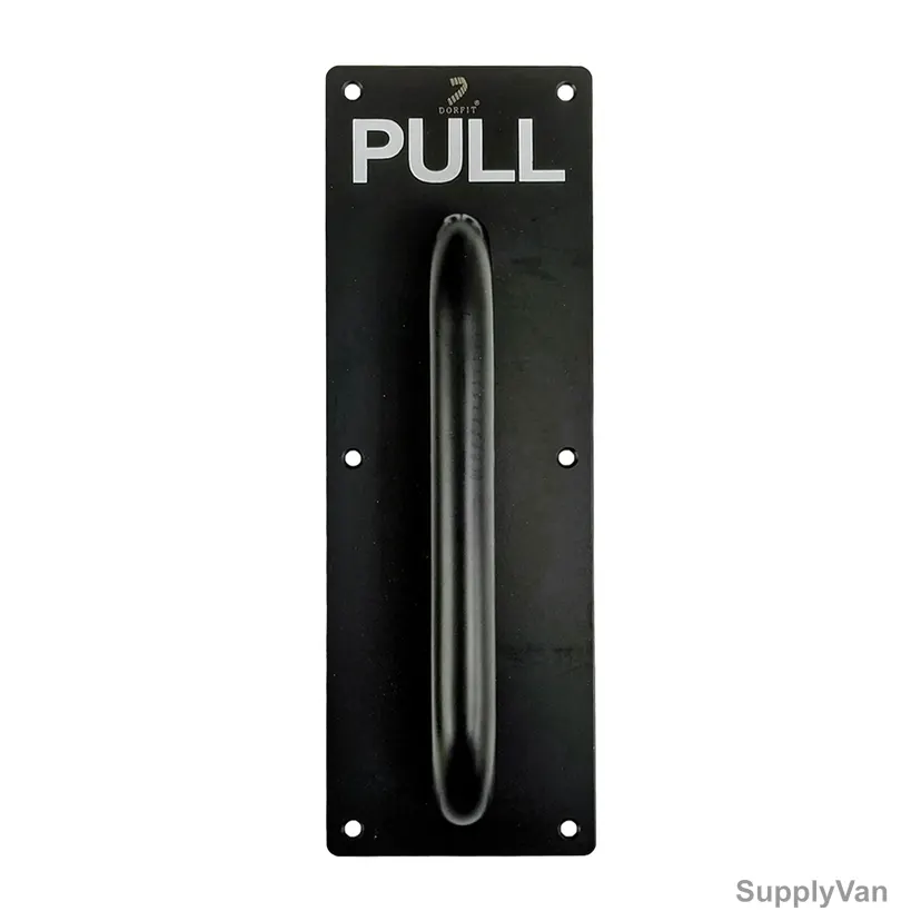 Dorfit Pull Plate With Handle, DTPH023-MB, Stainless Steel, Matt Black Finish — image 1